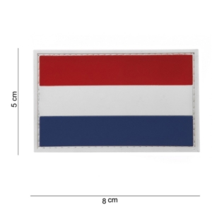 VO11180 * 3D PVC Nederlandse vlag patch