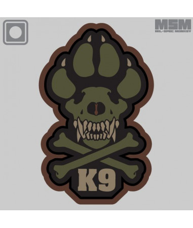 MSM275 * 3D PVC Patch * K9 Skull